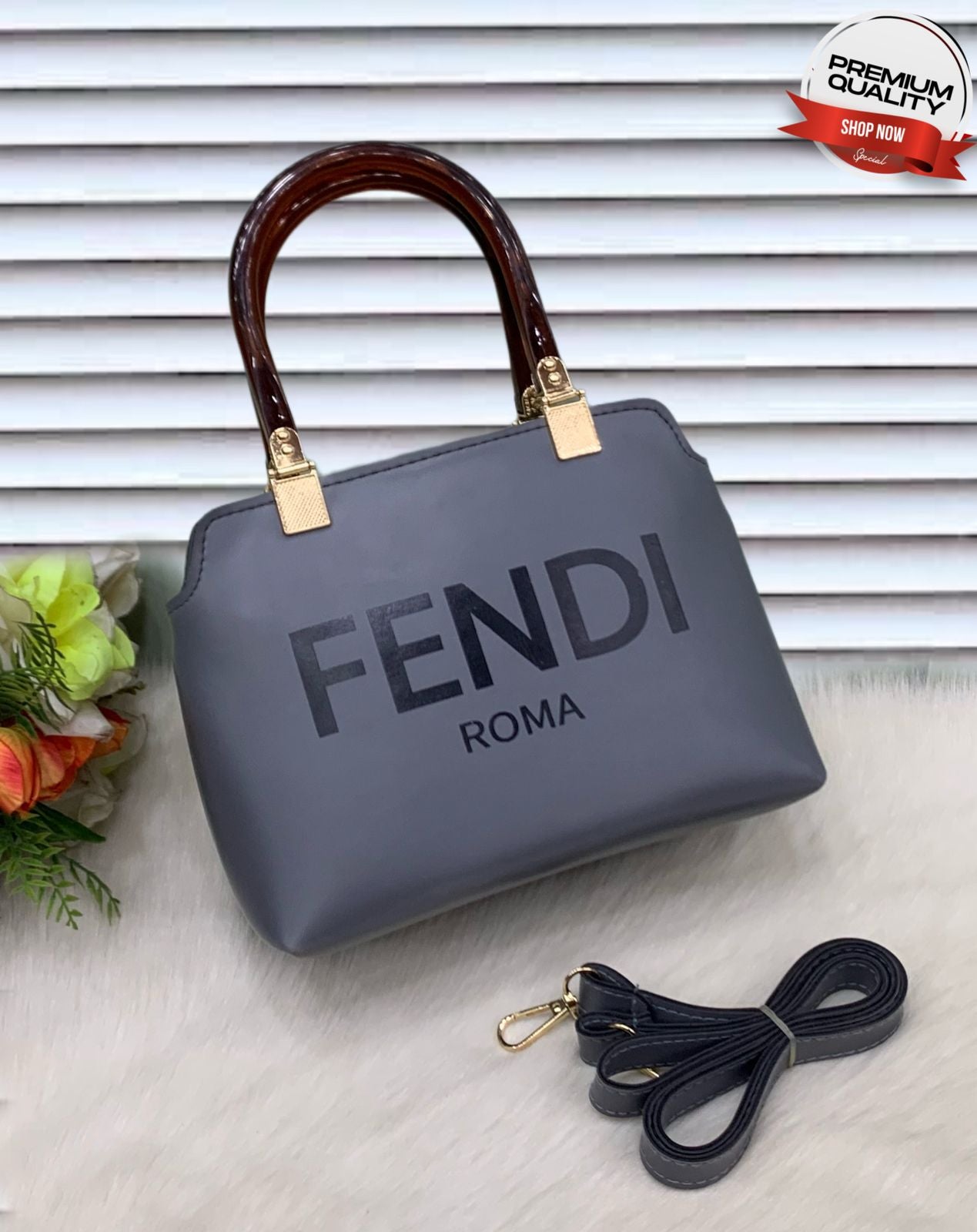 FENDI ROMA Mini Boston Bag