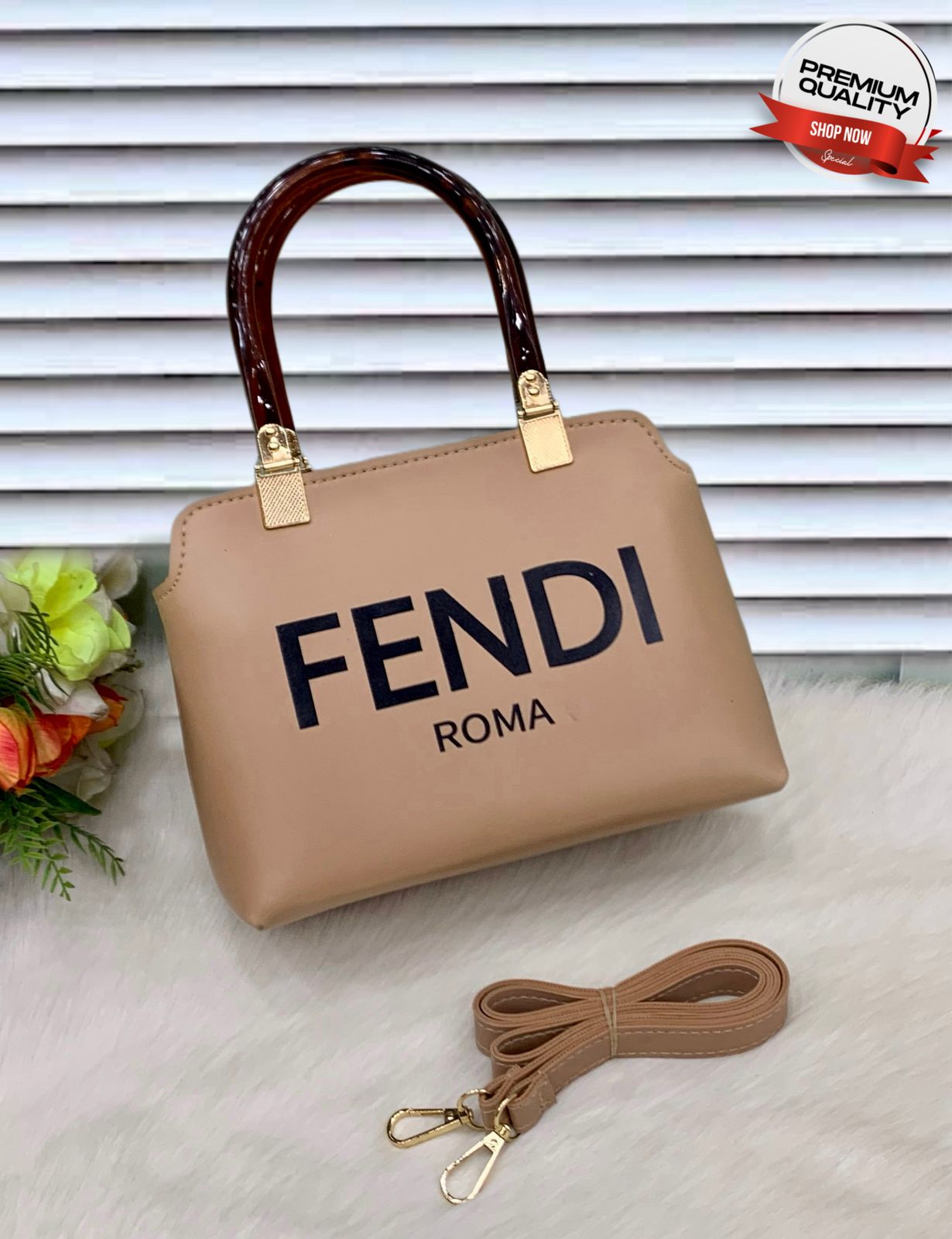 FENDI ROMA Mini Boston Bag