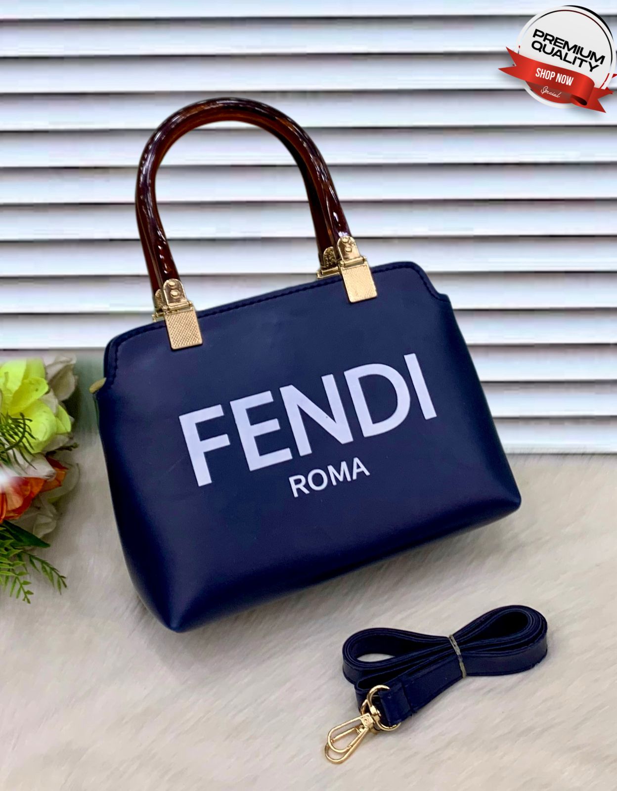 FENDI ROMA Mini Boston Bag