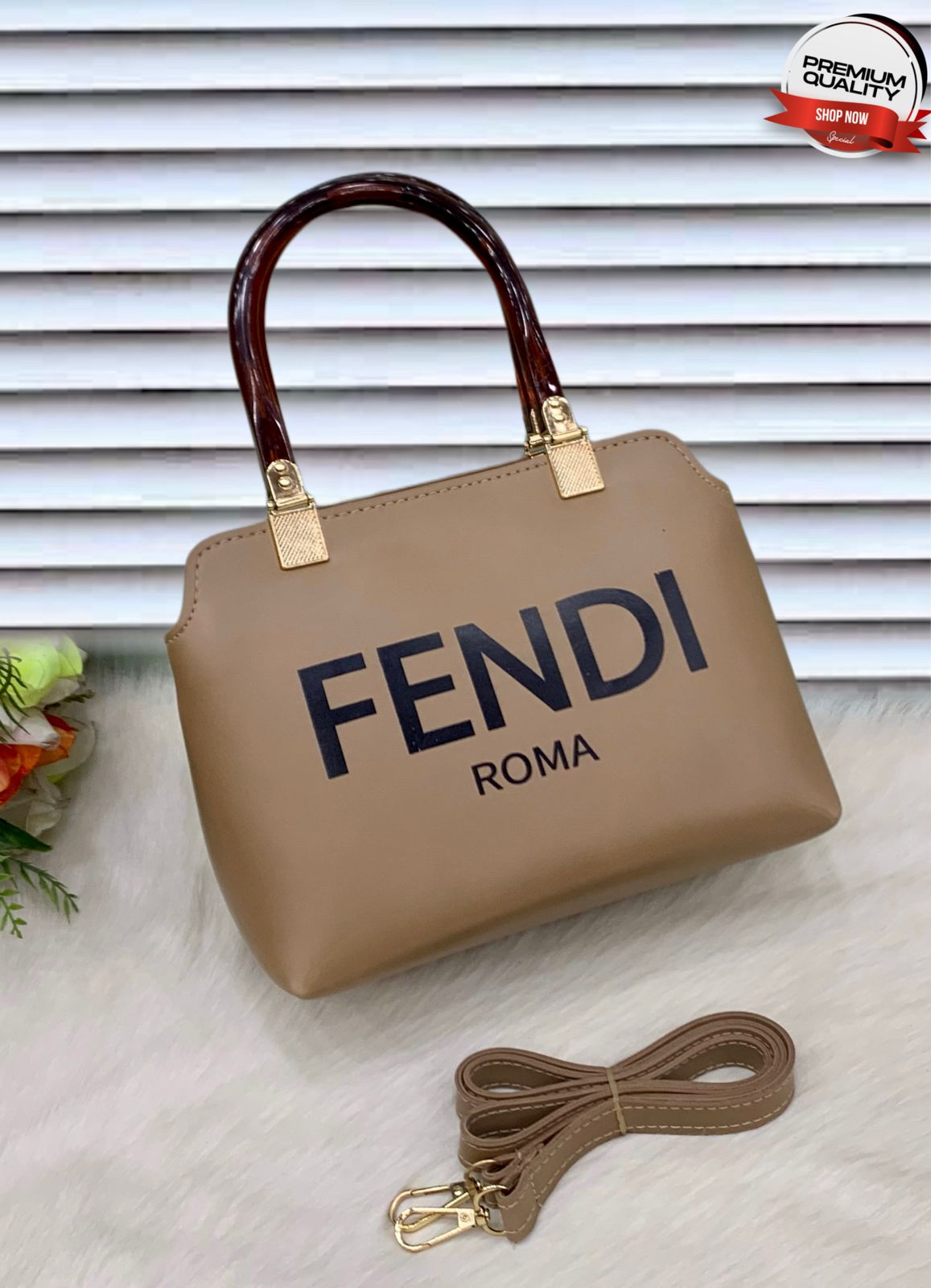 FENDI ROMA Mini Boston Bag