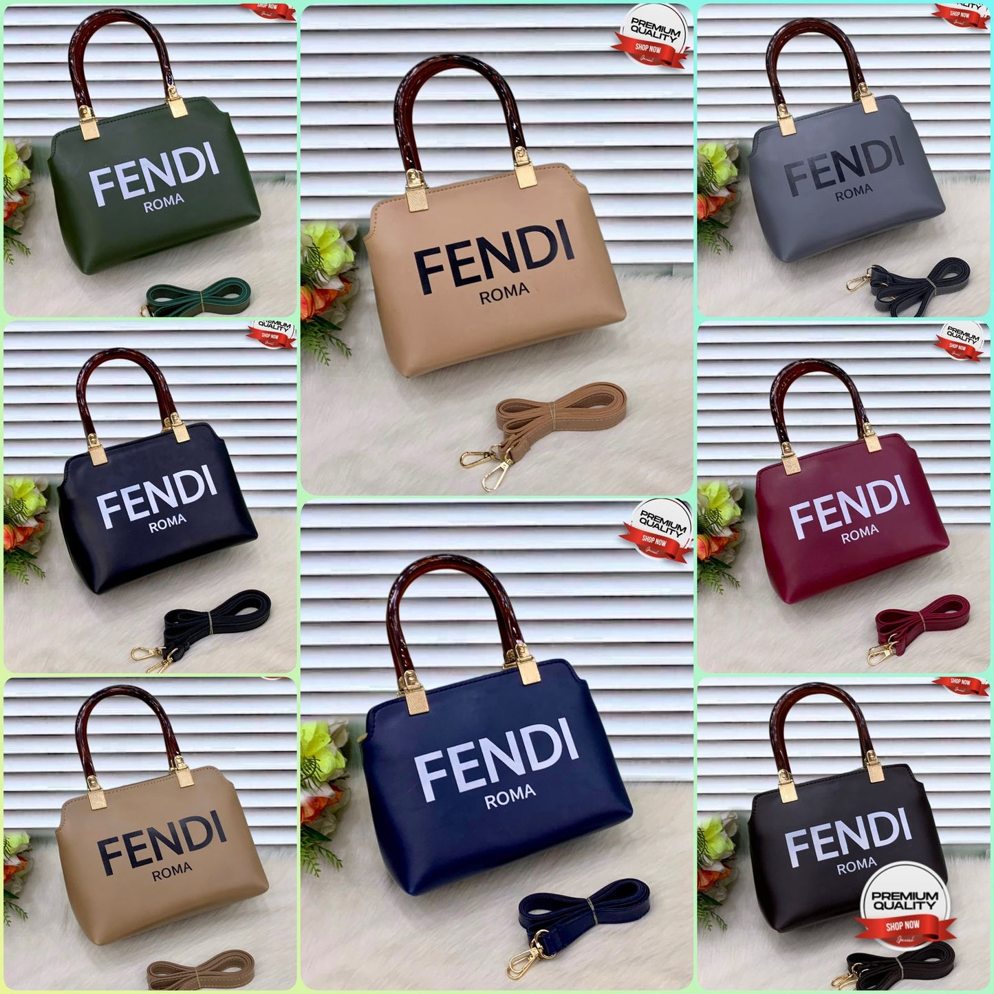 FENDI ROMA Mini Boston Bag